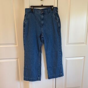 J. Crew Factory Blue Wide Leg trouser Jeans
